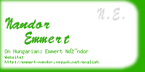 nandor emmert business card